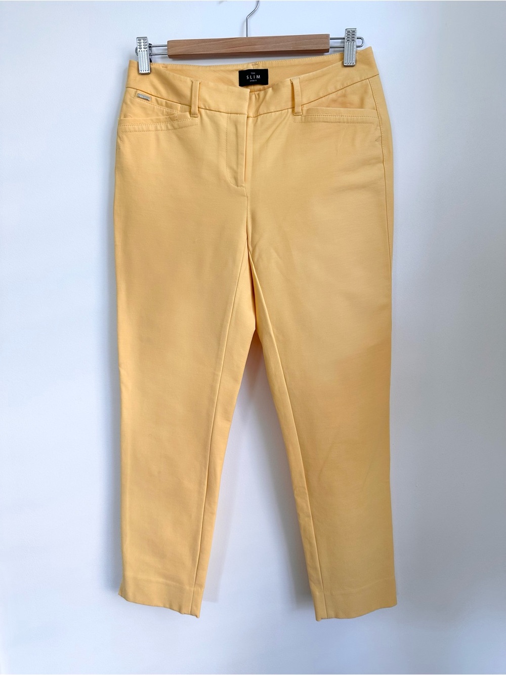 White House Black Market Maize Yellow Slim Crop Pants Size 2